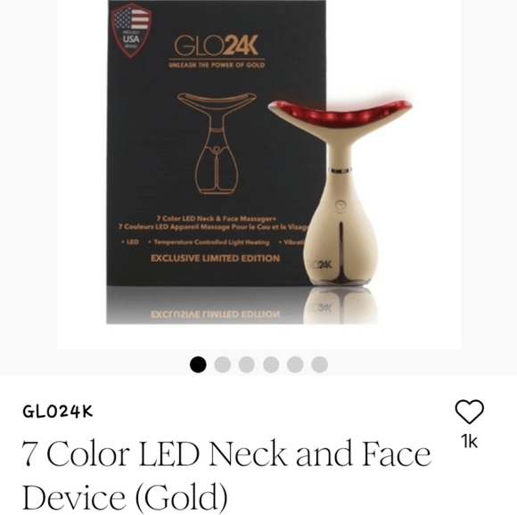 Gold LED Neck and Face Device - Picture 1 of 7